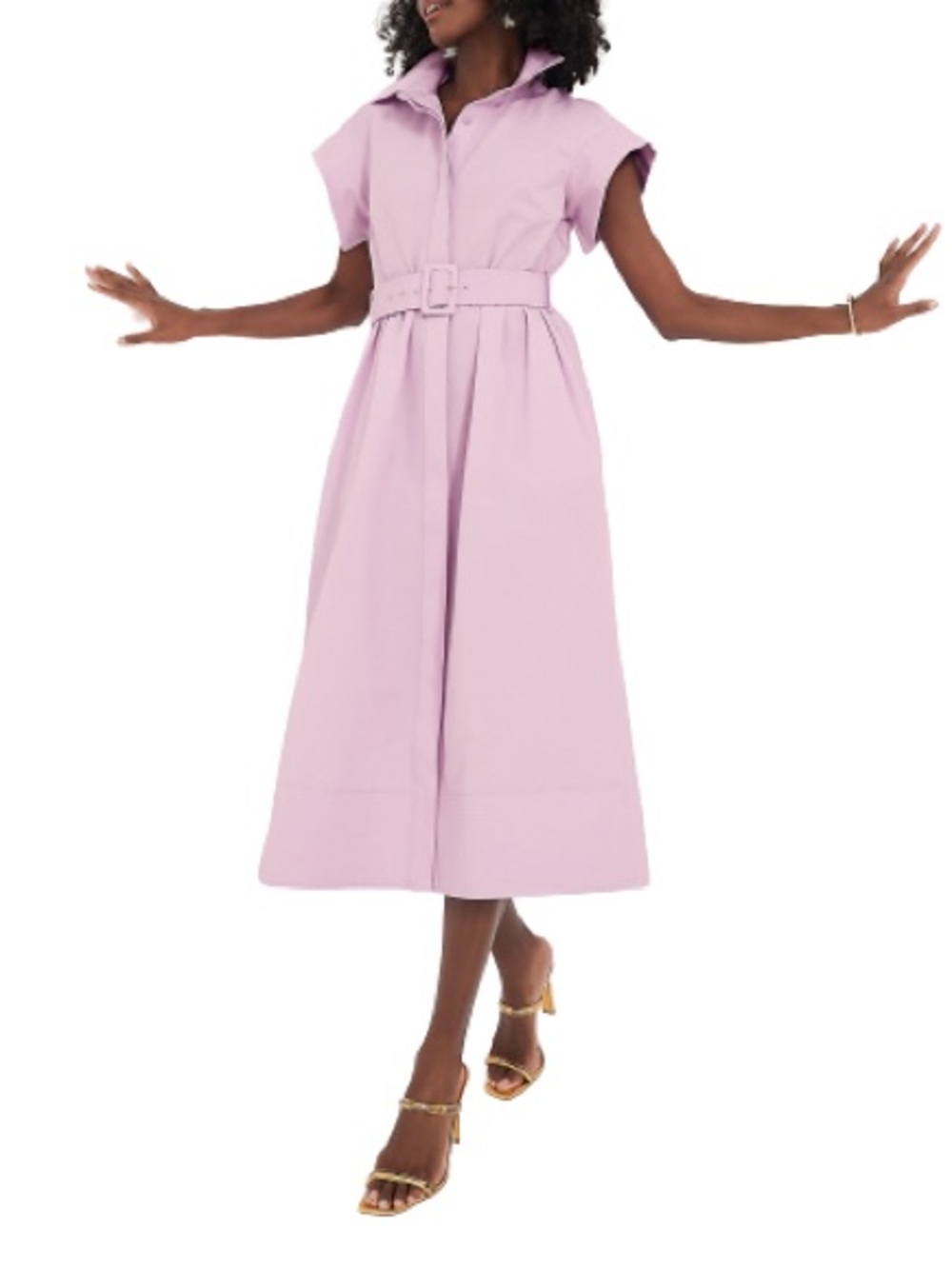 Tuckernuck Womans XL NWT Lilac Chloe Belted Midi Dress